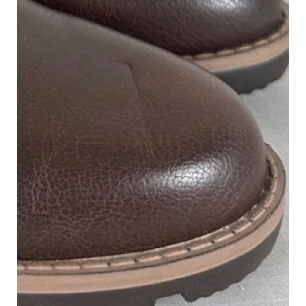 Baretraps Women's‎ 9M Dezzi Ankle Boots Brown Block Heel Ring Detail
